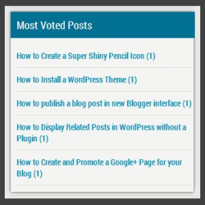 WP post voting sidebar view
