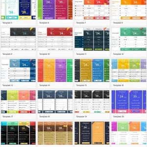 Pricing Table 25 Readymade Templates