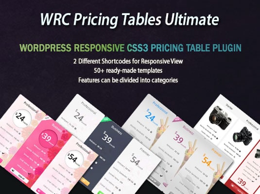 WRC Pricing Tables Ultimate