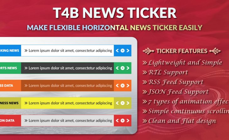 WP News Ticker - T4B News Ticker Pro