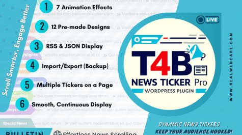 WP News Ticker – T4B News Ticker Pro: Dynamic Scrolling Plugin