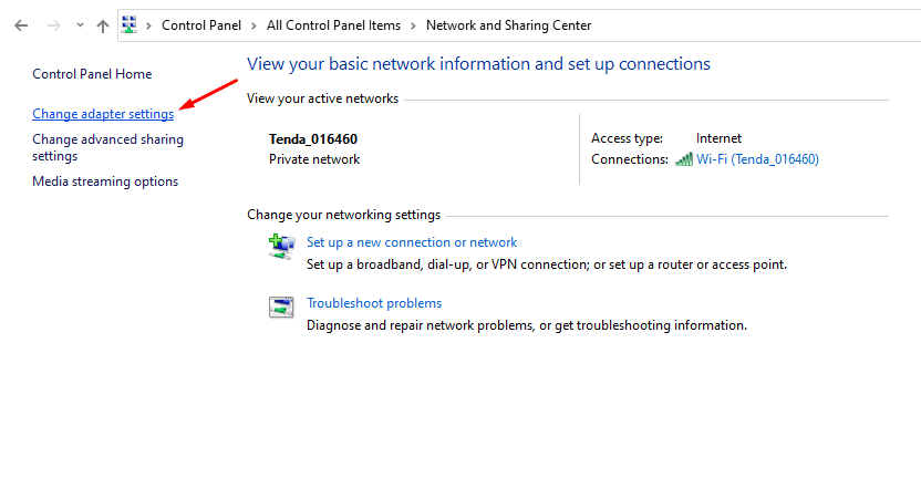 change-adapter-settings