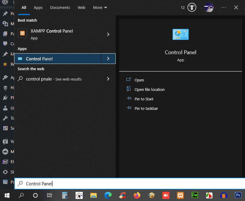control-panel-search-on-windows