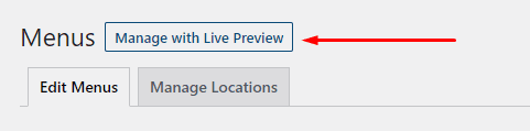 custom WordPress menu live preview